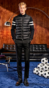 Moncler Erkek Siyah Örgü Kollu Dolgulu Mont