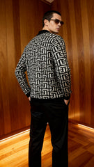 Balmain Erkek Monogram Desenli Triko Polo