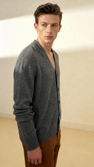 Burberry Erkek Gri Yün Hırka