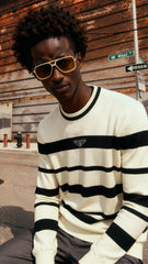 Prada Erkek Çizgili Triko Kazak