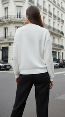 Miu Miu Kadın Taş İşlemeli Logo Sweat & Pantolon Takım