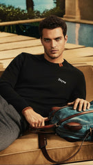 Zegna Erkek Siyah İnce Triko Kazak