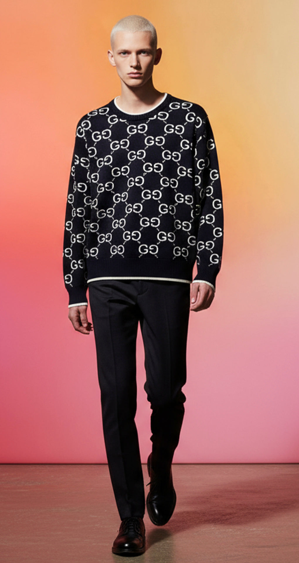 Gucci GG Monogram Erkek Triko Kazak