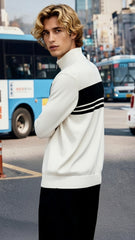 Prada Erkek Yarım Fermuarlı Triko Kazak