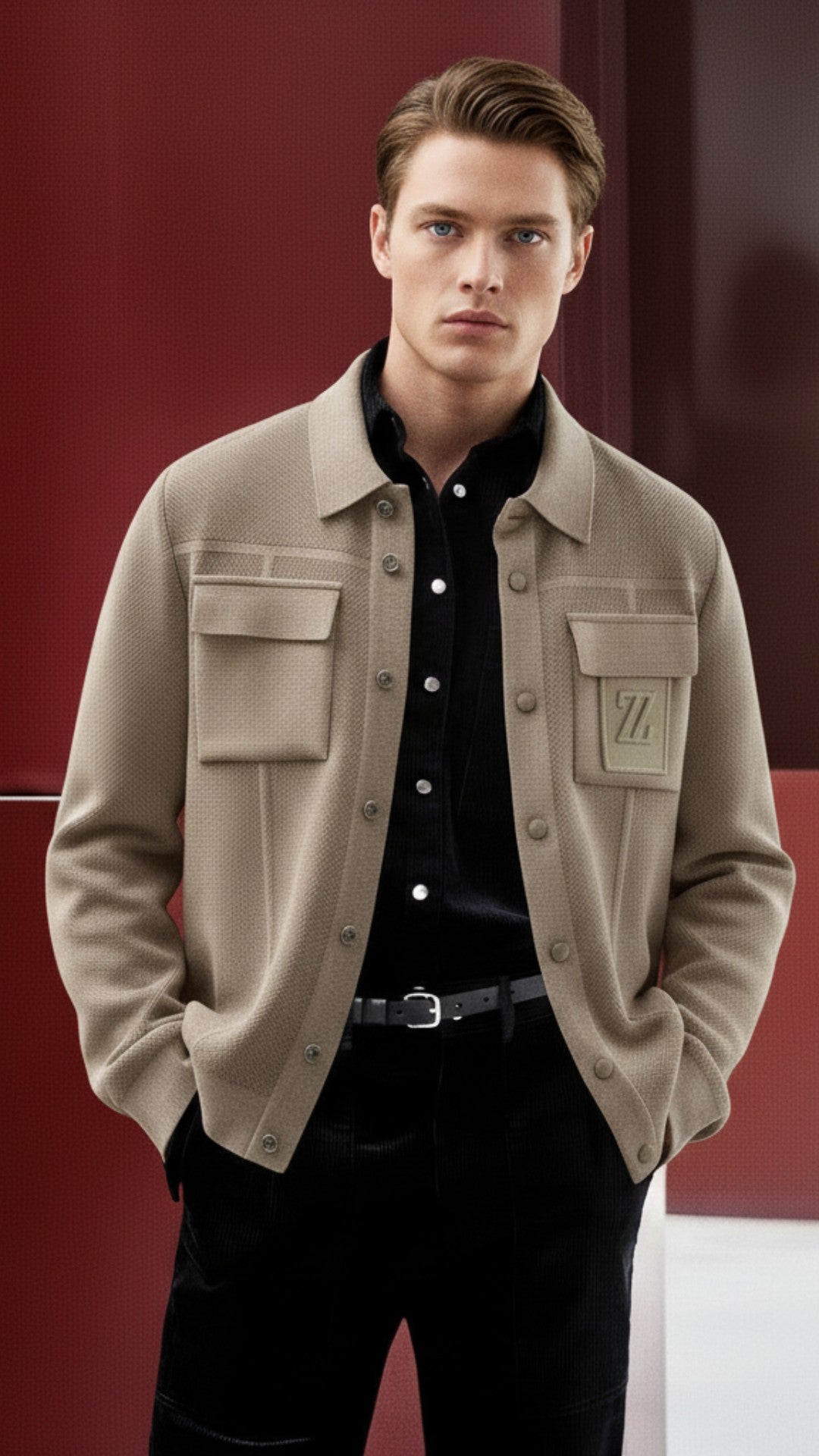 Zegna Erkek Bej Overshirt Ceket