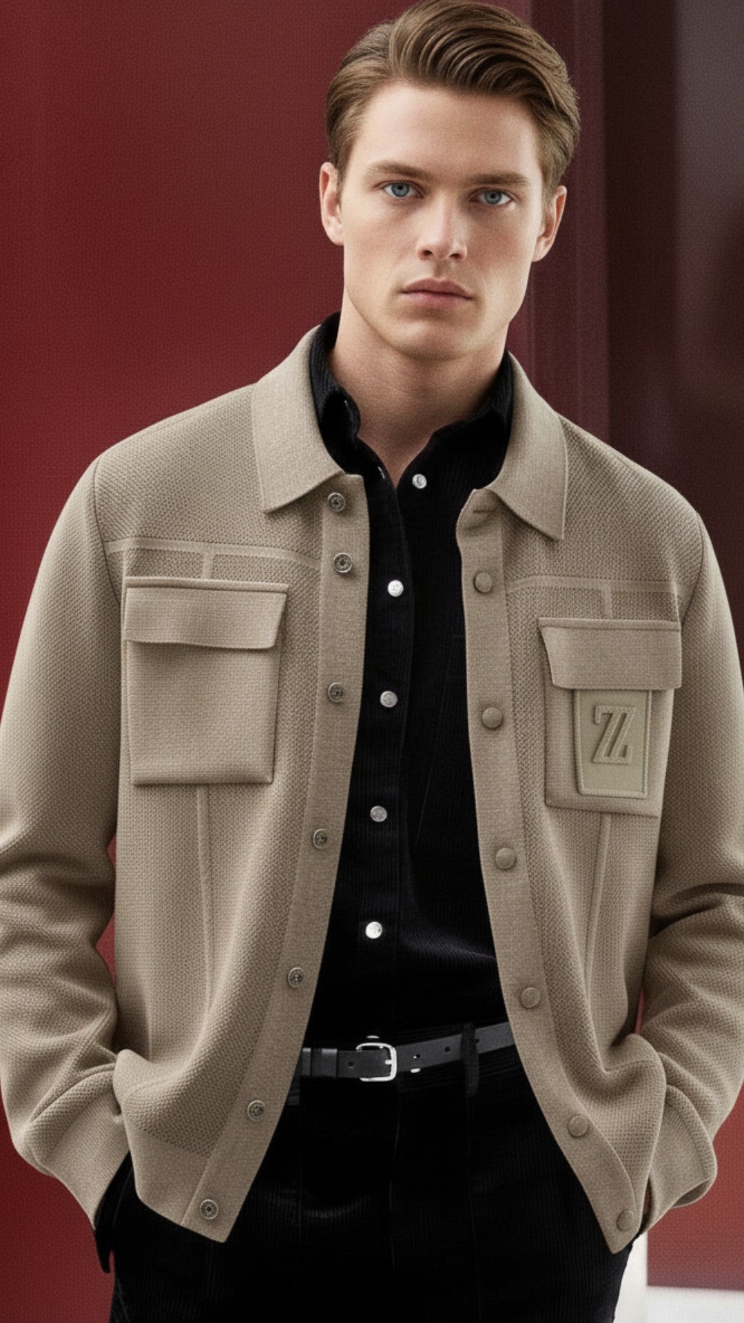 Zegna Erkek Bej Overshirt Ceket