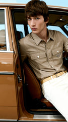 Prada Erkek Bej Teknik Gömlek