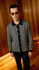 Balmain Erkek Monogram Desenli Triko Polo