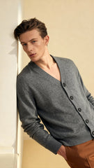 Burberry Erkek Gri Yün Hırka