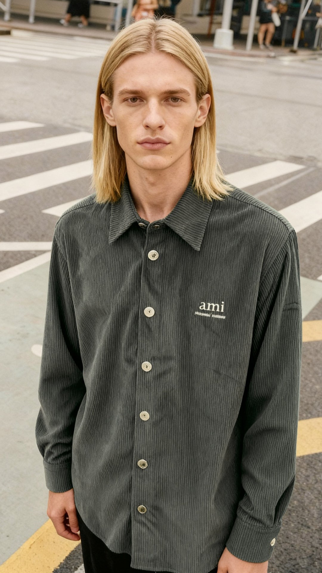 Ami Paris Erkek Kadife Gömlek