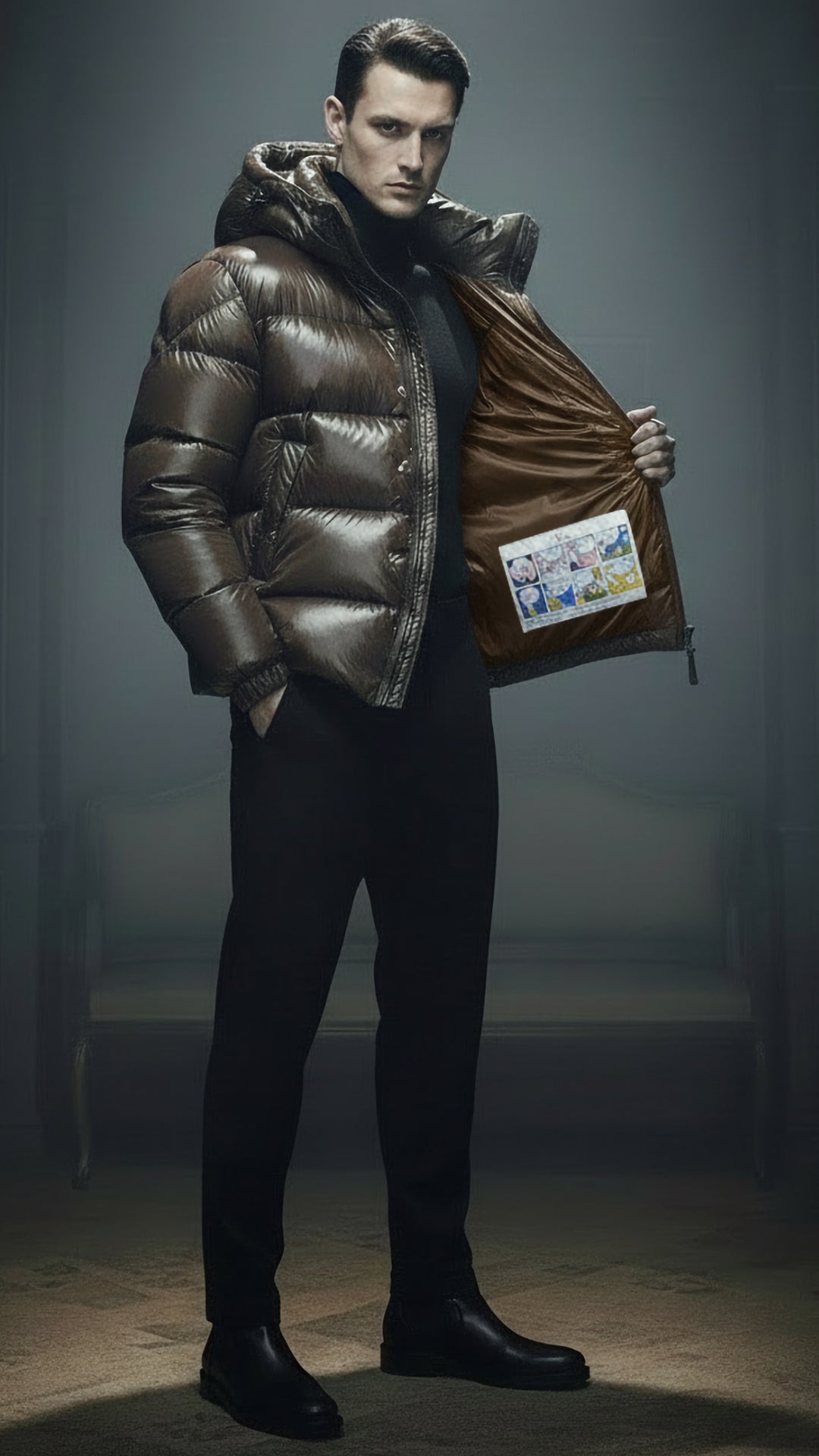 Moncler Erkek Kapüşonlu Şişme Mont