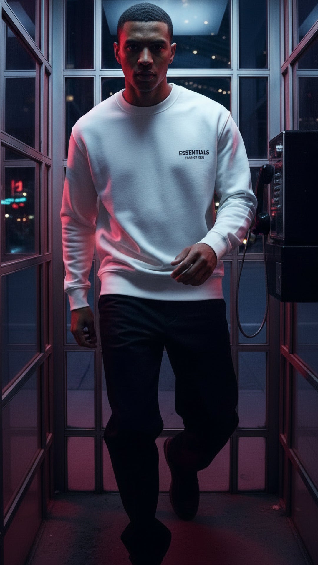 Essentials Erkek Beyaz Sweatshirt