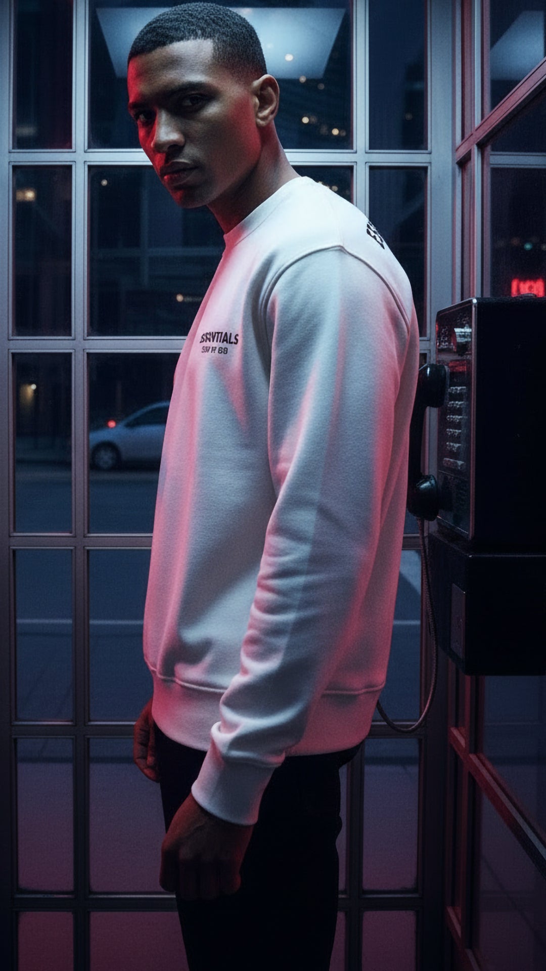 Essentials Erkek Beyaz Sweatshirt