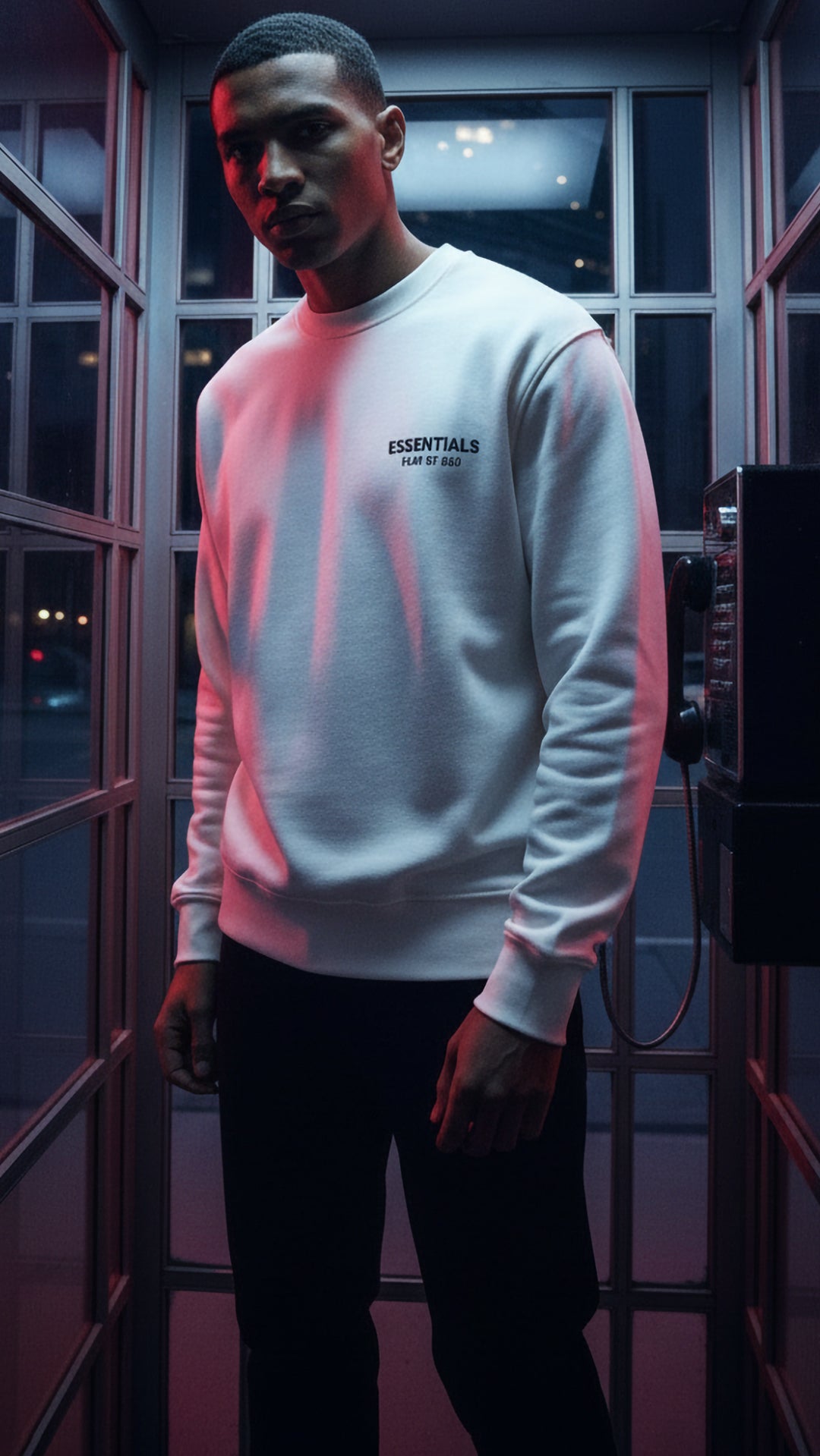 Essentials Erkek Beyaz Sweatshirt