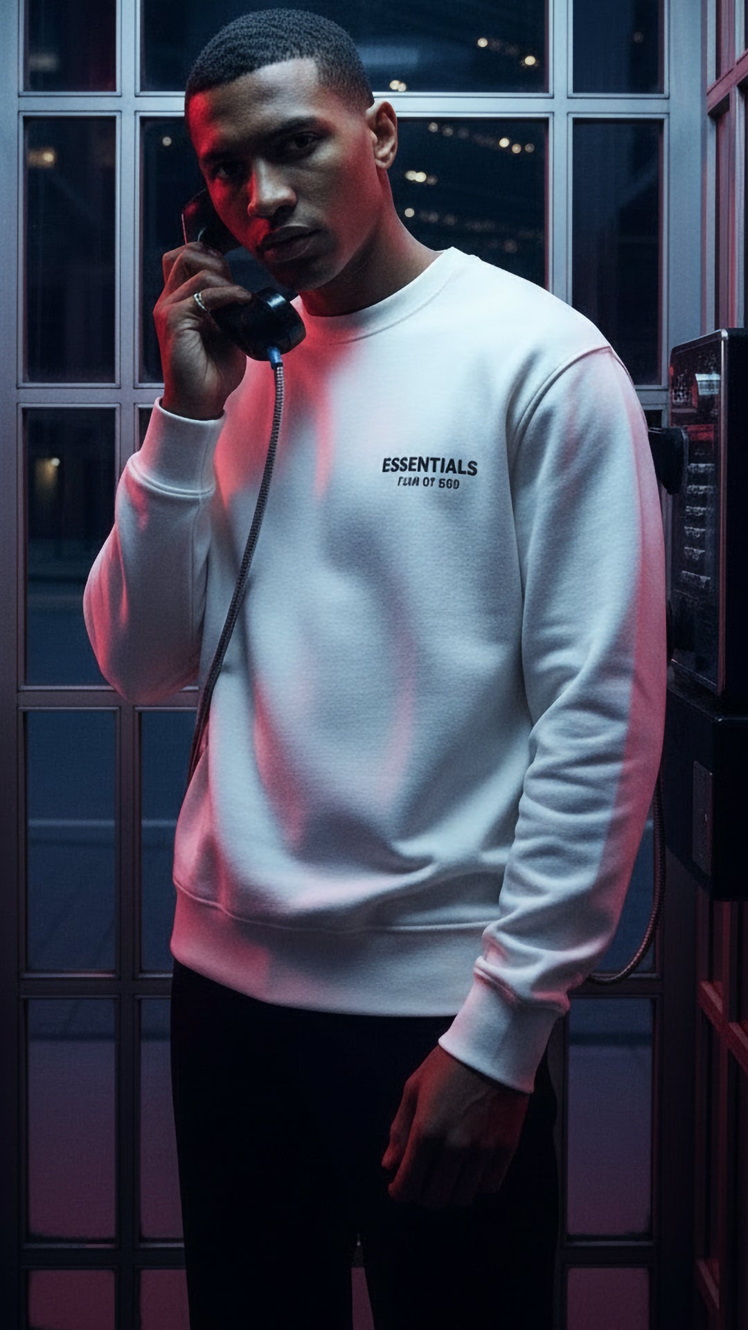 Essentials Erkek Beyaz Sweatshirt