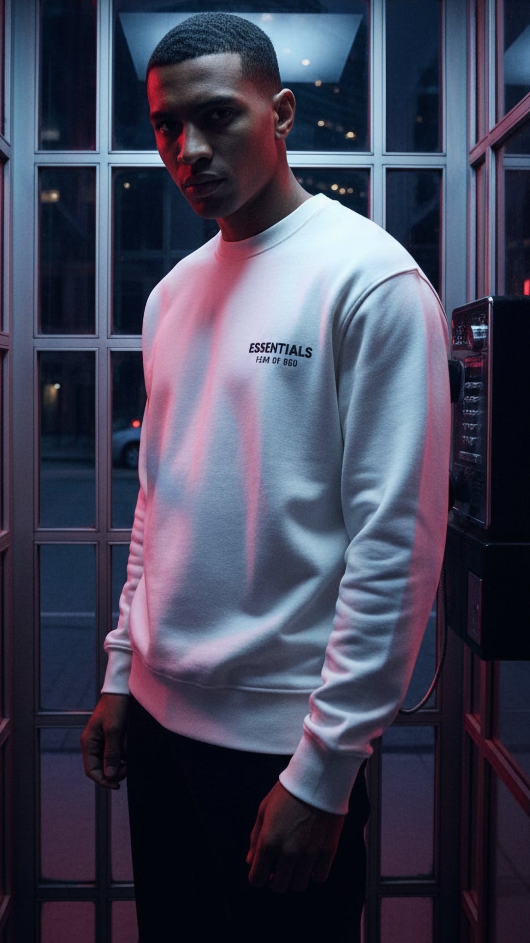 Essentials Erkek Beyaz Sweatshirt