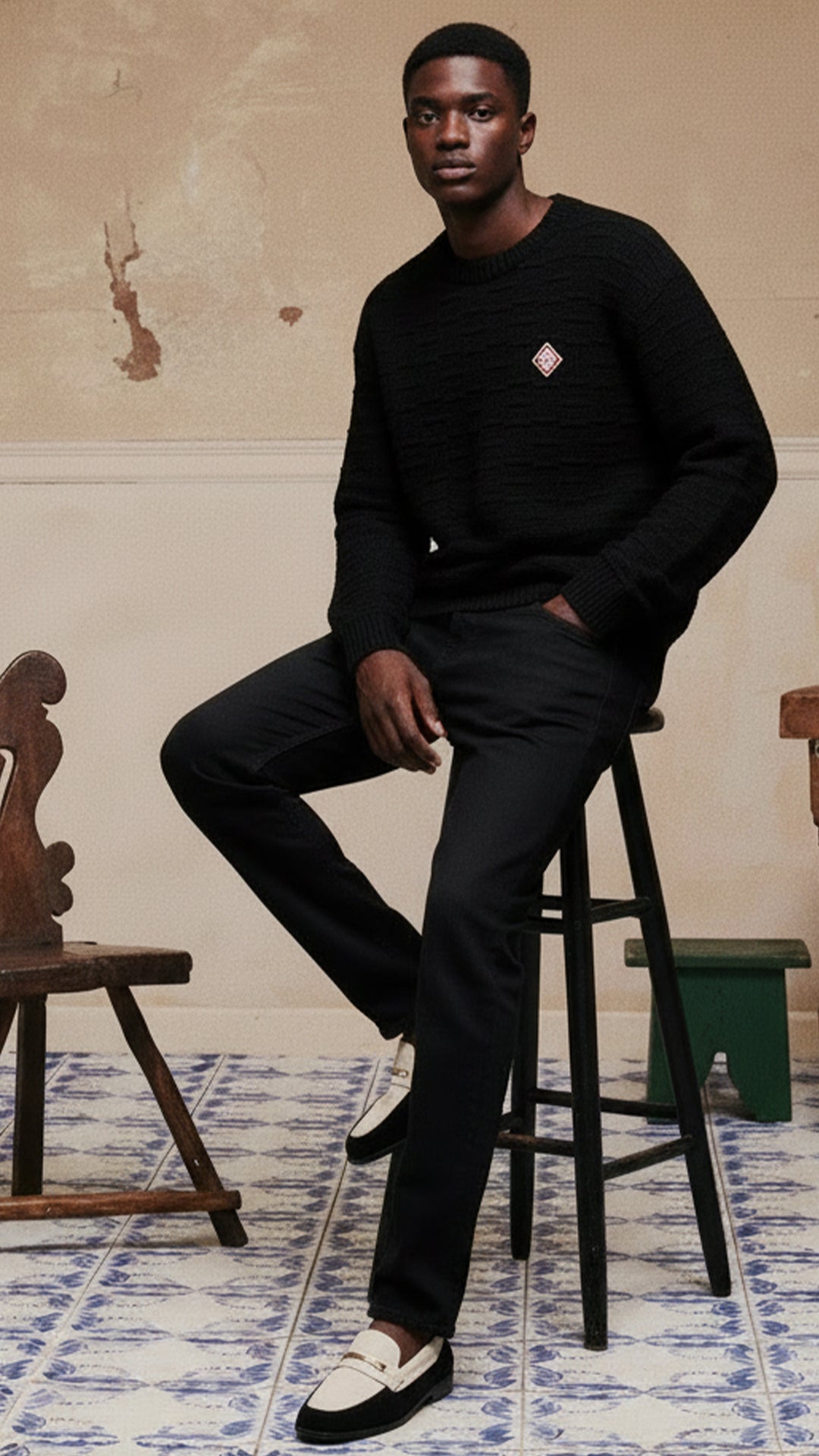 Casablanca Erkek Siyah Triko