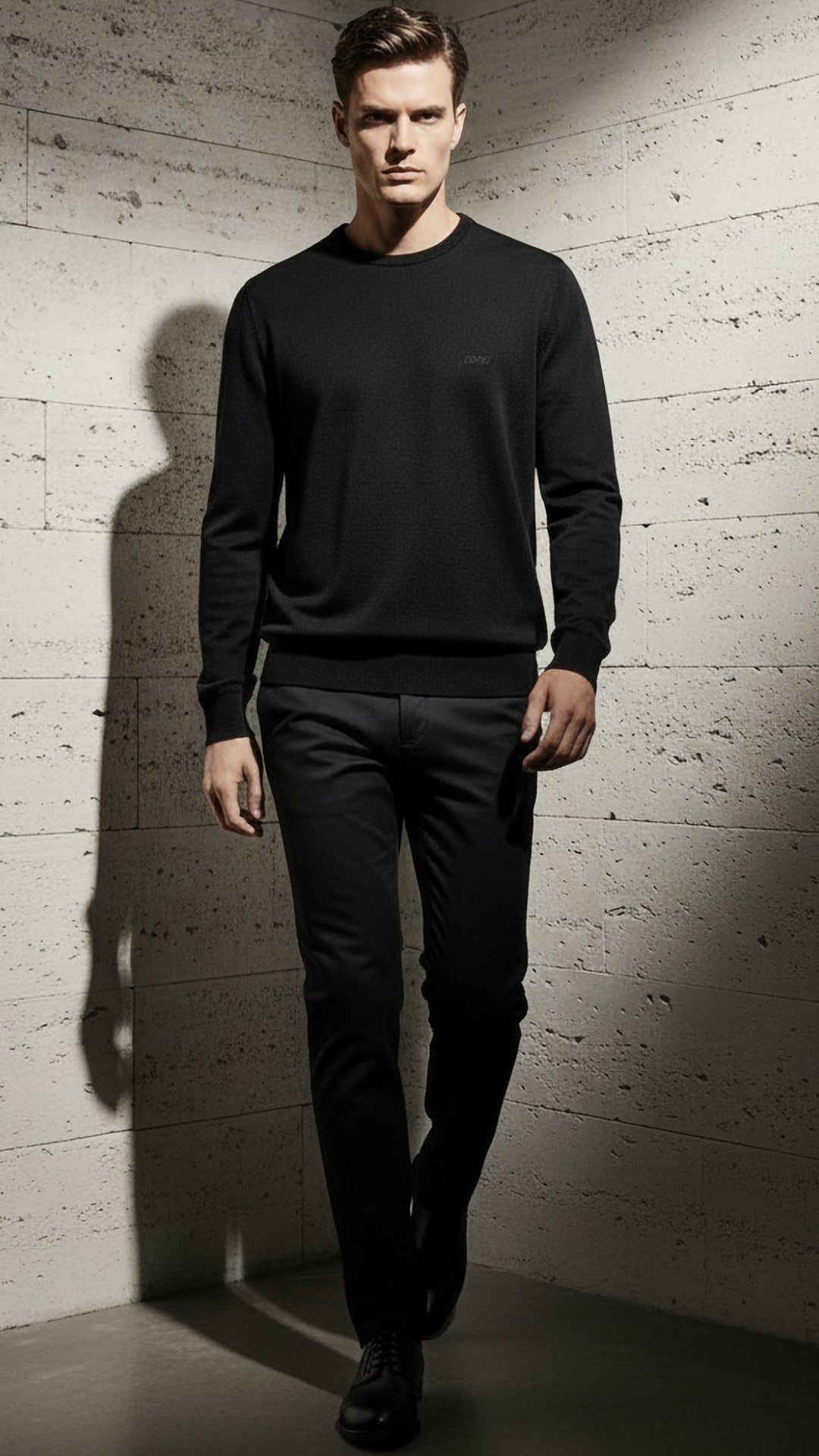 HUGO BOSS Erkek Siyah Triko