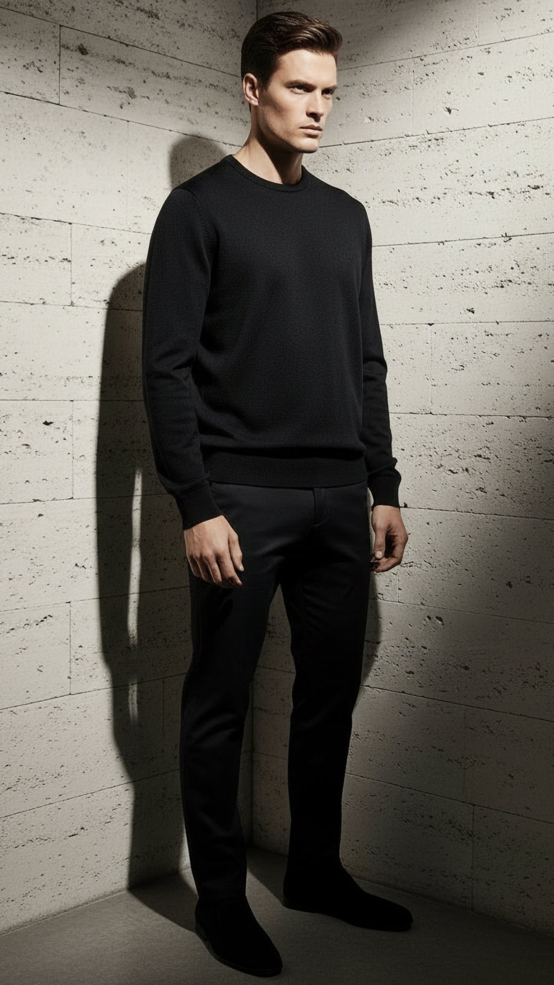 HUGO BOSS Erkek Siyah Triko