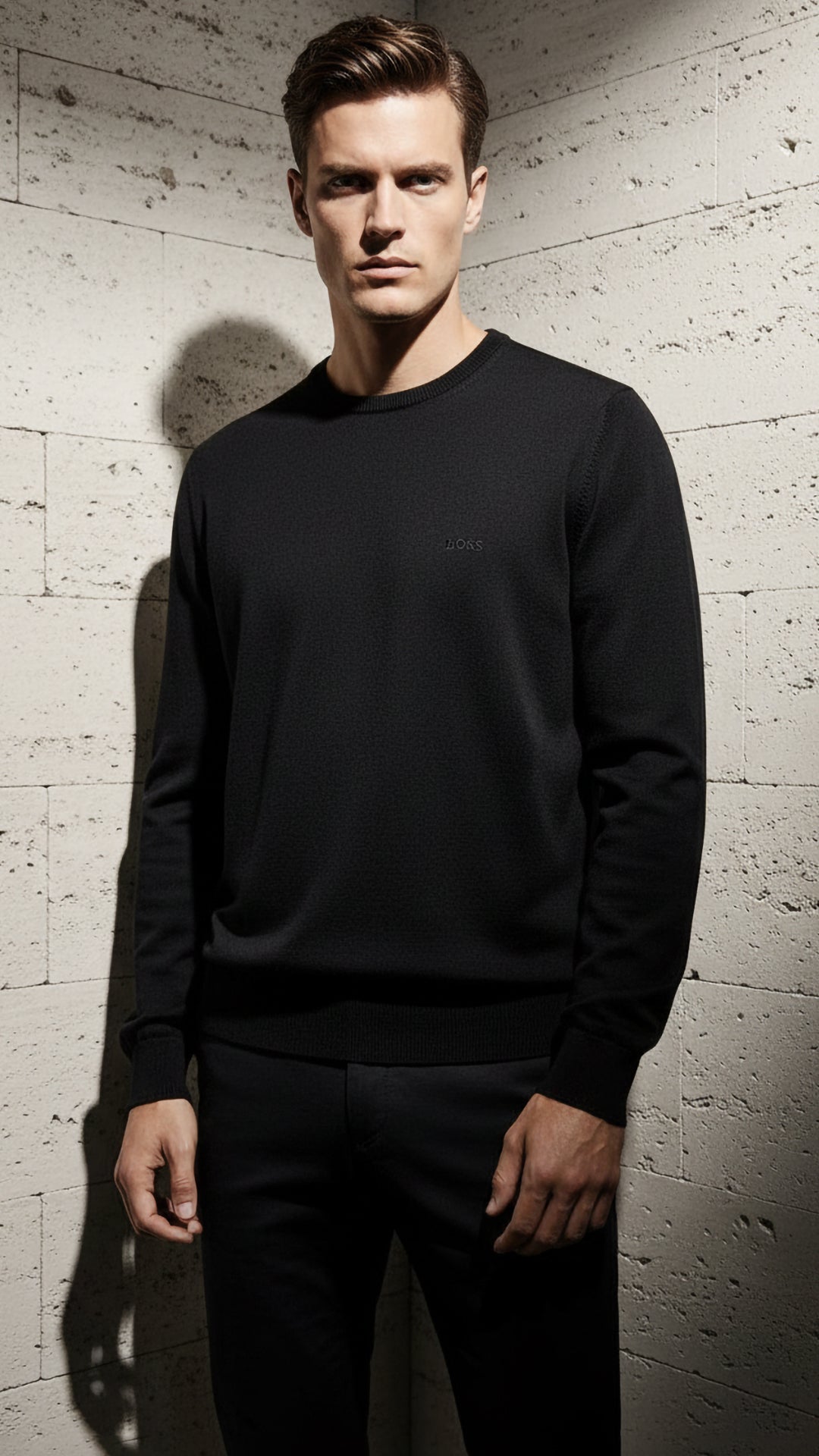 HUGO BOSS Erkek Siyah Triko