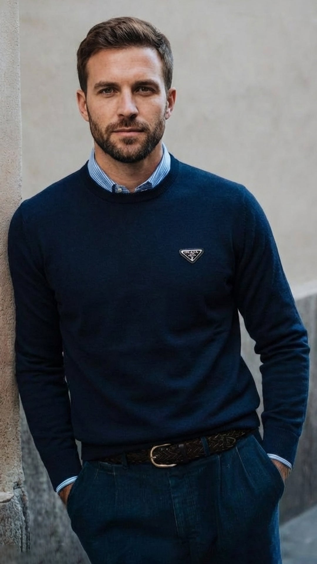 Prada Erkek Lacivert Triko