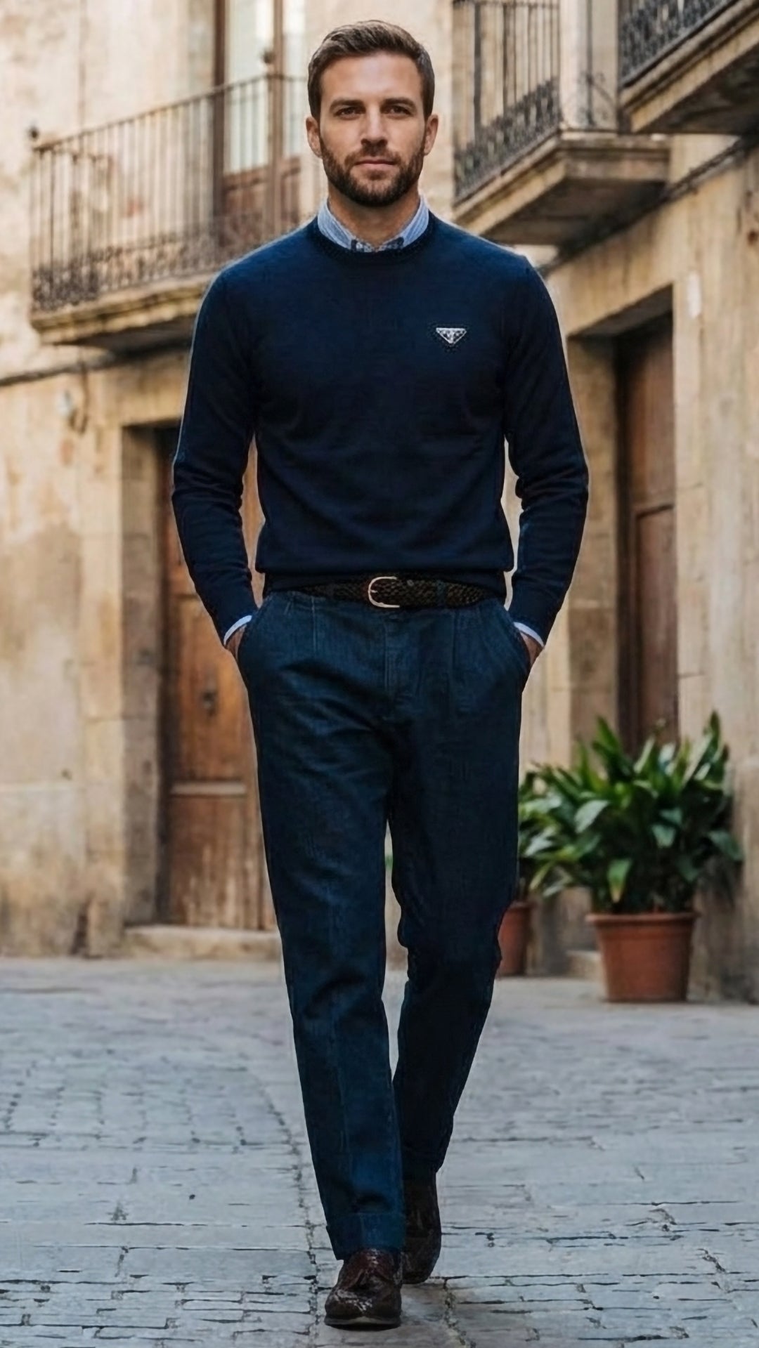 Prada Erkek Lacivert Triko